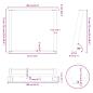 Preview: Esstischbeine U-Form 2 Stk. Naturstahl 100x(72-73) cm Stahl