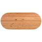 Preview: Esstisch Hellbraun 240x100x74 cm Massivholz Eiche Oval