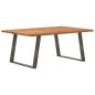 Preview: ARDEBO.de - Esstisch mit Baumkanten 180x120x74 cm Massivholz Eiche Rechteck