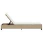 Preview: Sonnenliege mit Auflagen Beige 55x200x25,5cm Poly Rattan