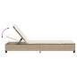 Preview: Sonnenliege mit Auflagen Beige 55x200x25,5cm Poly Rattan
