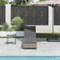 Preview: Sonnenliege mit Auflagen Grau 55x200x25,5cm Poly Rattan