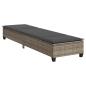 Preview: Sonnenliege mit Auflagen Grau 55x200x25,5cm Poly Rattan
