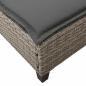 Preview: Sonnenliege mit Auflagen Grau 55x200x25,5cm Poly Rattan