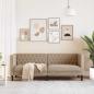 Preview: Chesterfield-Sofa 3-Sitzer Cappuccino Kunstleder