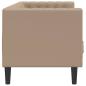 Preview: Chesterfield-Sofa 3-Sitzer Cappuccino Kunstleder