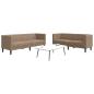 Preview: ARDEBO.de - 2-tlg. Chesterfield-Sofa-Set Cappuccino Kunstleder