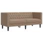 Preview: 2-tlg. Chesterfield-Sofa-Set Cappuccino Kunstleder
