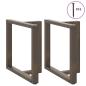 Preview: Esstischbeine T-Form 2 Stk. Naturstahl 80x35x(72-73) cm Stahl