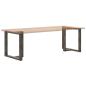Preview: Esstischbeine T-Form 2 Stk. Naturstahl 80x35x(72-73) cm Stahl