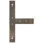 Preview: Bartischbeine T-Form 2 Stk. Naturstahl 60x35x(110-111) cm Stahl