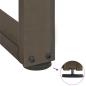 Preview: Bartischbeine T-Form 2 Stk. Naturstahl 60x35x(110-111) cm Stahl