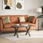 Preview: Couchtischbeine X-Form 2 Stk. Naturstahl 50x(42-43) cm Stahl