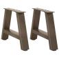 Preview: ARDEBO.de - Couchtischbeine A-Form 2 Stk. 50x(30-31) cm Stahl