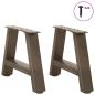 Preview: Couchtischbeine A-Form 2 Stk. 50x(30-31) cm Stahl