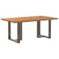 Preview: ARDEBO.de - Esstisch Hellbraun 180x100x74 cm Massivholz Eiche Rechteckig