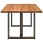 Preview: Esstisch Hellbraun 180x100x74 cm Massivholz Eiche Rechteckig