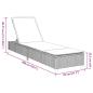 Preview: Sonnenliege mit Auflagen Braun 55x200x25,5cm Poly Rattan