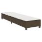 Preview: Sonnenliege mit Auflagen Braun 55x200x25,5cm Poly Rattan