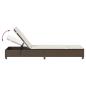 Preview: Sonnenliege mit Auflagen Braun 55x200x25,5cm Poly Rattan