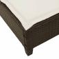 Preview: Sonnenliege mit Auflagen Braun 55x200x25,5cm Poly Rattan