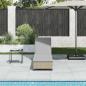 Preview: Sonnenliege mit Auflagen Beige 55x200x25,5cm Poly Rattan