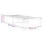 Preview: Bettgestell Metall Schwarz 80x200 cm