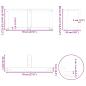 Preview: Couchtischbeine T-Form 2 Stk. Naturstahl 70x25x(30-31) cm Stahl