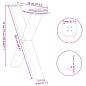 Preview: Esstischbeine X-Form 2 Stk. Naturstahl 70x(72-73) cm Stahl