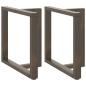 Preview: ARDEBO.de - Esstischbeine T-Form 2 Stk. Naturstahl 70x35x(72-73) cm Stahl