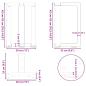Preview: Couchtischbeine T-Form 2 Stk. Naturstahl 38x25x(42-43) cm Stahl