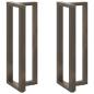 Preview: ARDEBO.de - Bartischbeine T-Form 2 Stk. Naturstahl 50x35x(110-111) cm Stahl