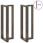 Preview: Bartischbeine T-Form 2 Stk. Naturstahl 50x35x(110-111) cm Stahl