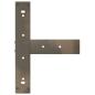 Preview: Bartischbeine T-Form 2 Stk. Naturstahl 50x35x(110-111) cm Stahl