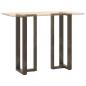 Preview: Bartischbeine T-Form 2 Stk. Naturstahl 50x35x(110-111) cm Stahl