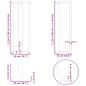 Preview: Bartischbeine T-Form 2 Stk. Naturstahl 50x35x(110-111) cm Stahl