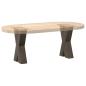 Preview: Couchtischbeine X-Form 2 Stk. Naturstahl 28x(42-43) cm Stahl
