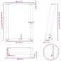 Preview: Couchtischbeine U-Form 2 Stk. Naturstahl 28x(42-43) cm Stahl