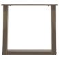 Preview: Couchtischbeine U-Form 2 Stk. Naturstahl 50x(42-43) cm Stahl