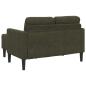 Preview: 2er-Sofa mit Chaiselongue L-Form Armeegrün 125 cm Kunstleder
