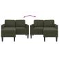 Preview: 2er-Sofa mit Chaiselongue L-Form Armeegrün 125 cm Kunstleder
