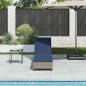 Preview: Sonnenliege mit Auflagen Grau 55x200x25,5cm Poly Rattan