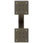 Preview: Couchtischbeine X-Form 2 Stk. Naturstahl 37x(30-31) cm Stahl
