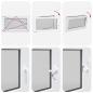 Preview: Kellerfenster RISOR 100x60 cm Dreh Kipp DIN Links Weiß
