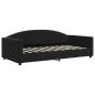 Preview: Tagesbett Ausziehbar mit Matratzen Schwarz 90x190 cm Samt