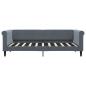 Preview: Tagesbett Ausziehbar mit Schubladen Dunkelgrau 90x190 cm Samt