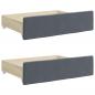 Preview: Tagesbett Ausziehbar mit Schubladen Dunkelgrau 90x190 cm Samt