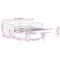 Preview: Tagesbett Ausziehbar mit Schubladen Hellgrau 90x190 cm Samt