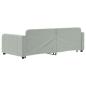 Preview: Tagesbett Ausziehbar mit Schubladen Hellgrau 90x190 cm Samt