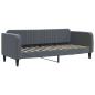 Preview: Tagesbett Ausziehbar mit Schubladen Dunkelgrau 90x190 cm Samt